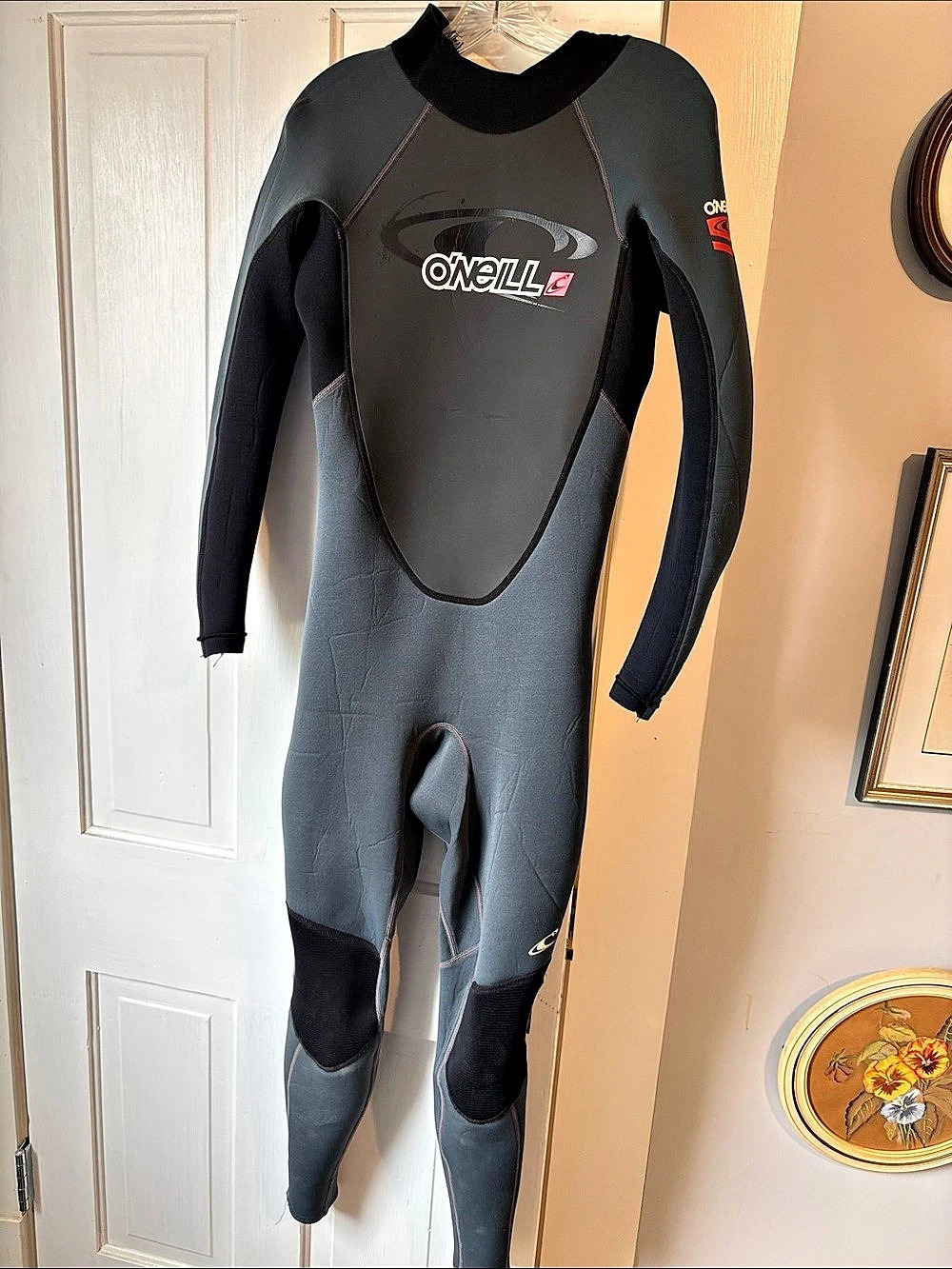 O'Neill Reactor 3/2mm Back Zip Full Wetsuit Black & Gray